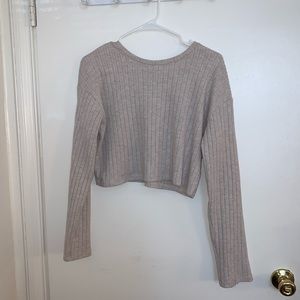 Cropped, ribbed sweater Size S
